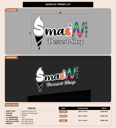 CUSTOM MOCKUP SIGN FOR Trevin
