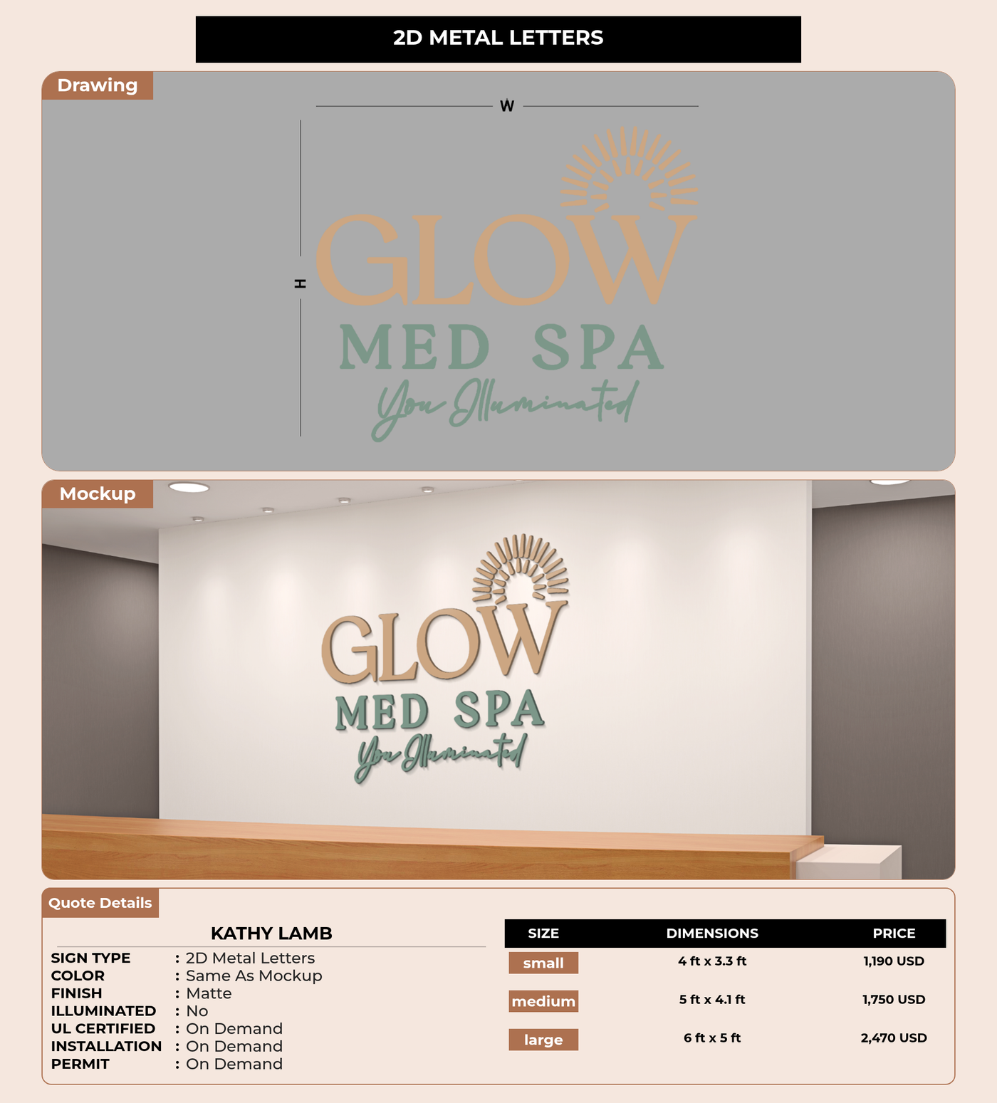 CUSTOM MOCKUP SIGN FOR Kathy Lamb
