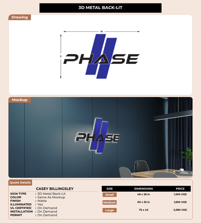 CUSTOM MOCKUP SIGN FOR Casey Billingsley