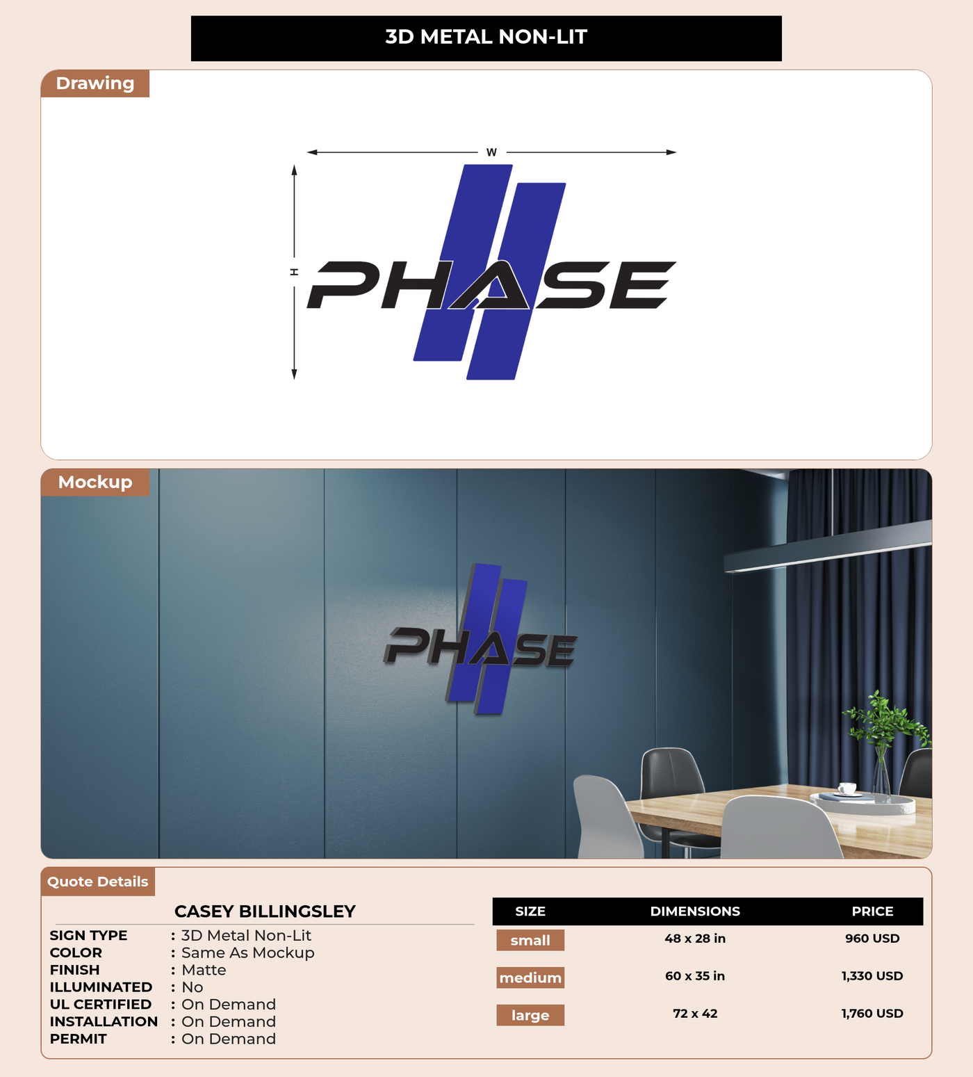 CUSTOM MOCKUP SIGN FOR Casey Billingsley