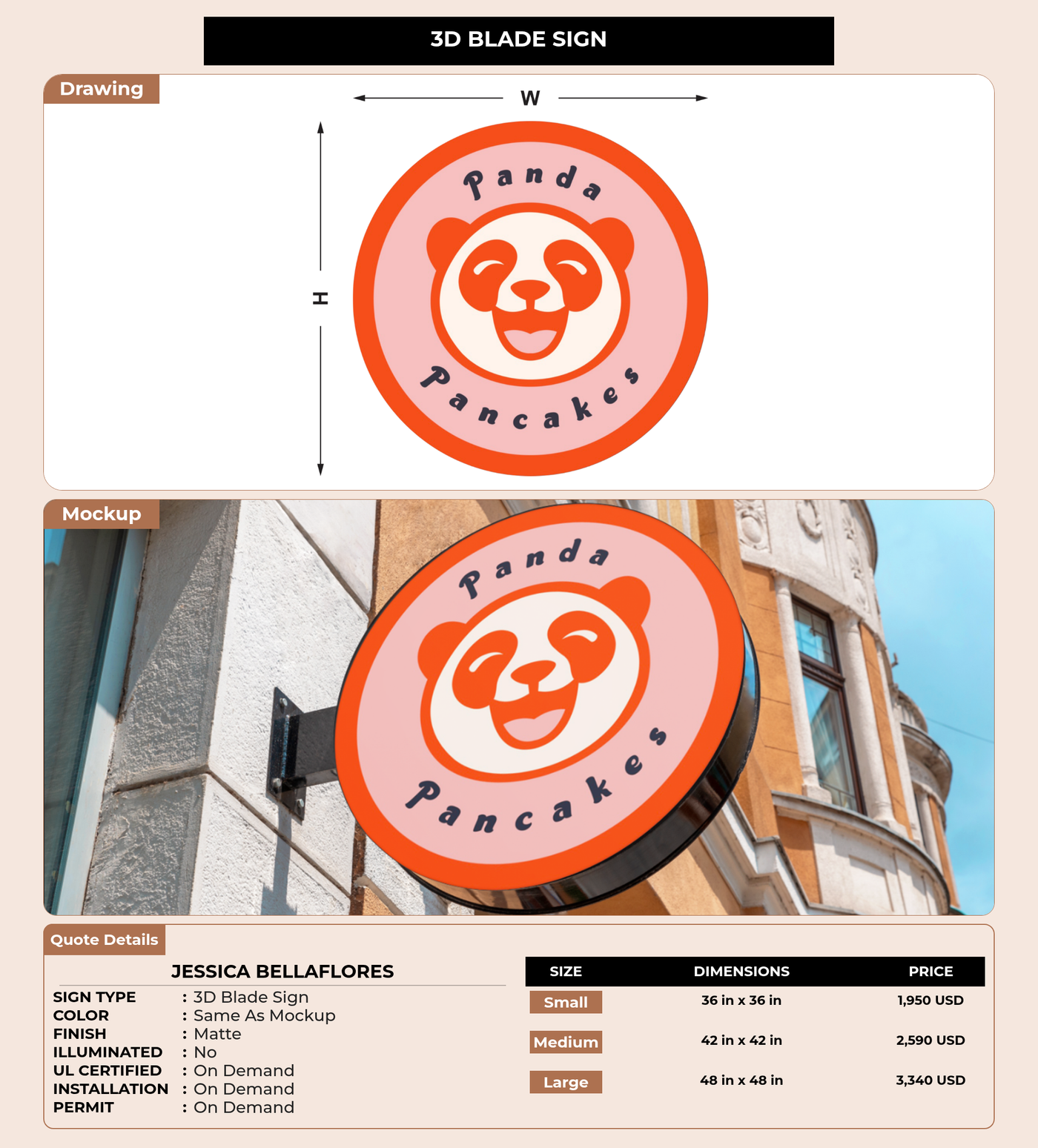 CUSTOM MOCKUP SIGN FOR Jessica bellaflores