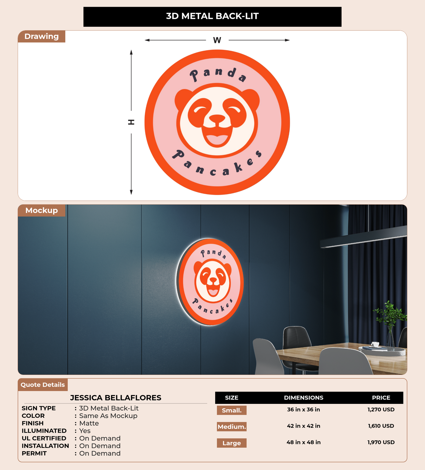 CUSTOM MOCKUP SIGN FOR Jessica bellaflores