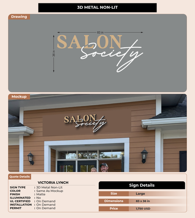 CUSTOM MOCKUP SIGN FOR Victoria Lynch