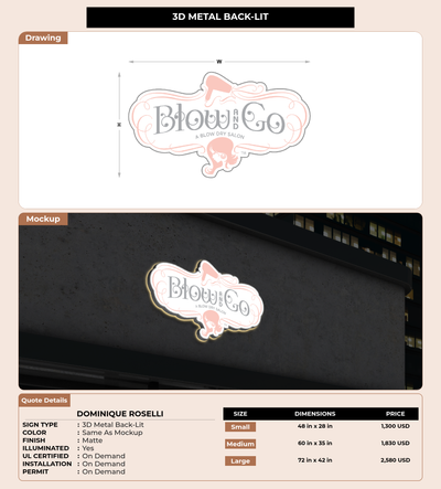 CUSTOM MOCKUP SIGN FOR Dominique Roselli