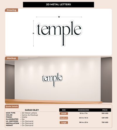CUSTOM MOCKUP SIGN FOR Sarah Bley