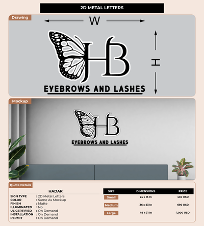 CUSTOM MOCKUP SIGN FOR Hadar