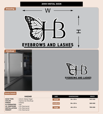 CUSTOM MOCKUP SIGN FOR Hadar