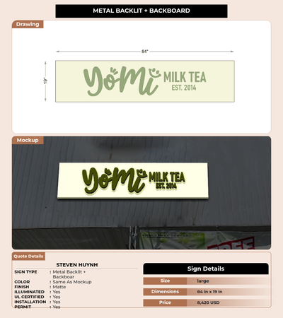 CUSTOM MOCKUP SIGN FOR steven huynh
