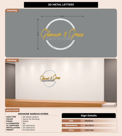 CUSTOM MOCKUP SIGN FOR Romaine Markus Myers