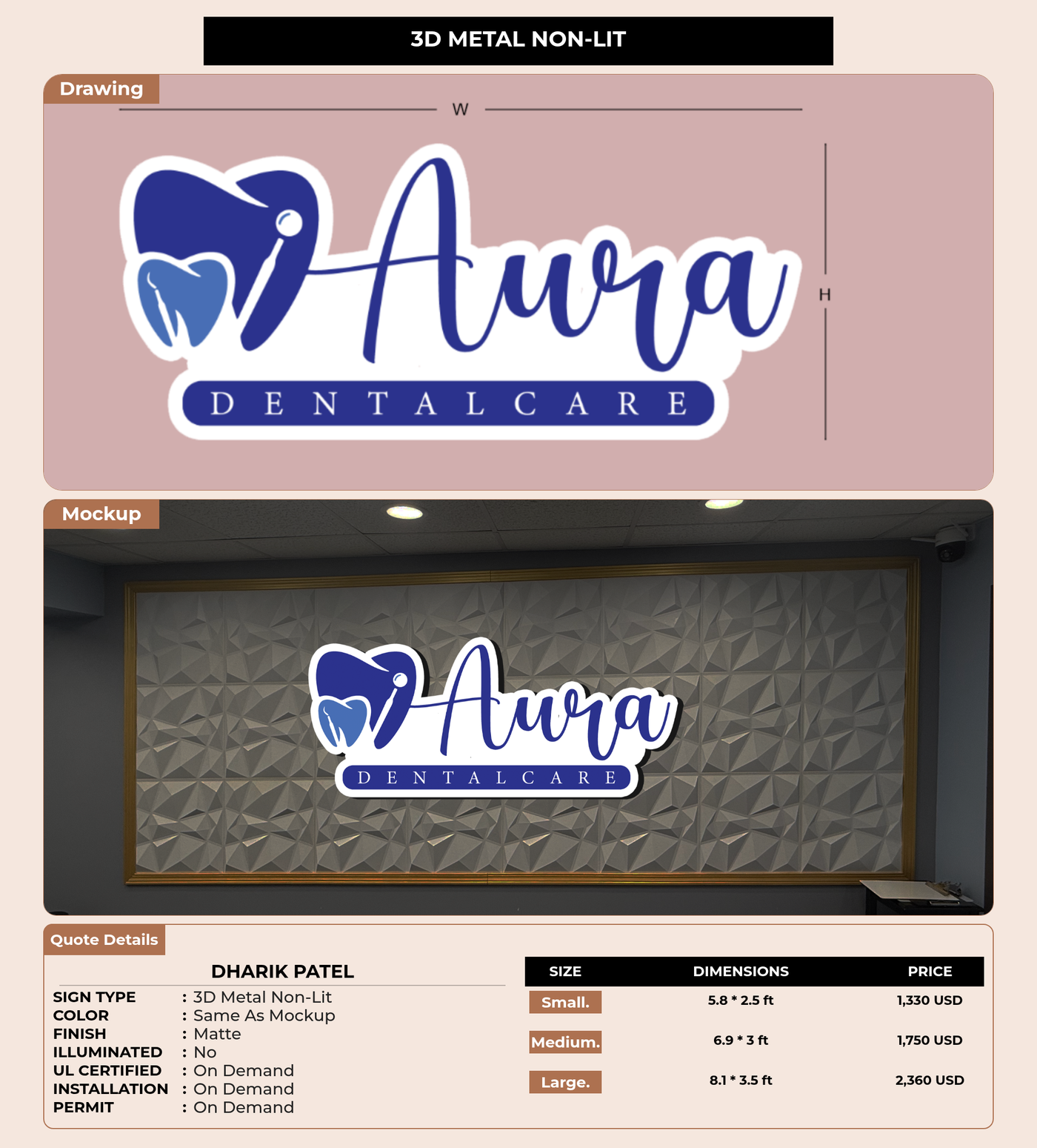 CUSTOM MOCKUP SIGN FOR Dharik Patel