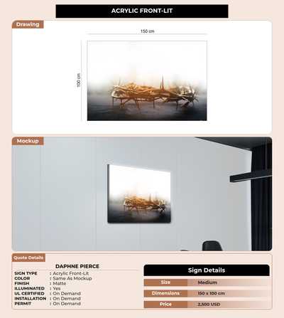 CUSTOM MOCKUP SIGN FOR Daphne Pierce