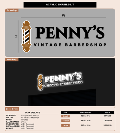 CUSTOM MOCKUP SIGN FOR Max Delage
