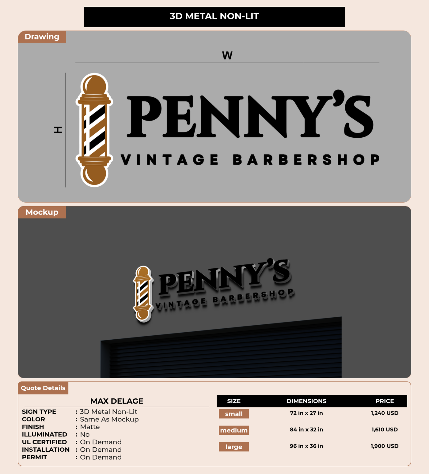 CUSTOM MOCKUP SIGN FOR Max Delage