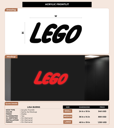 CUSTOM MOCKUP SIGN FOR Lisa Burns