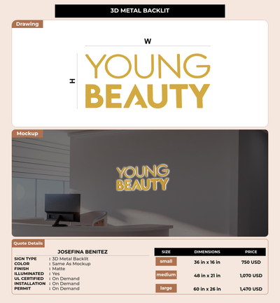 CUSTOM MOCKUP SIGN FOR josefina benitez