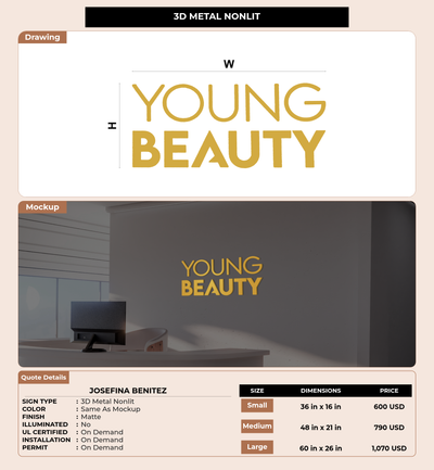 CUSTOM MOCKUP SIGN FOR josefina benitez