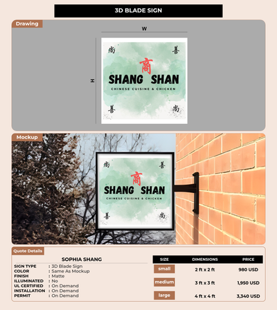 CUSTOM MOCKUP SIGN FOR Sophia Shang