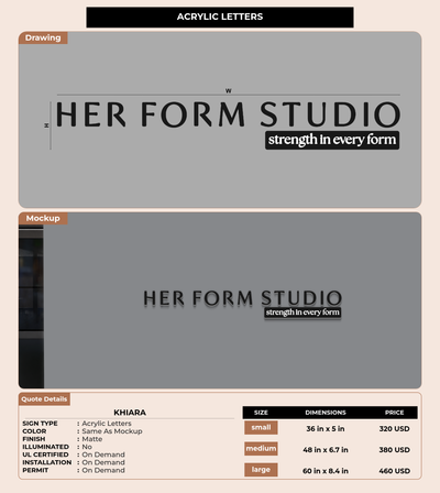 CUSTOM MOCKUP SIGN FOR Khiara