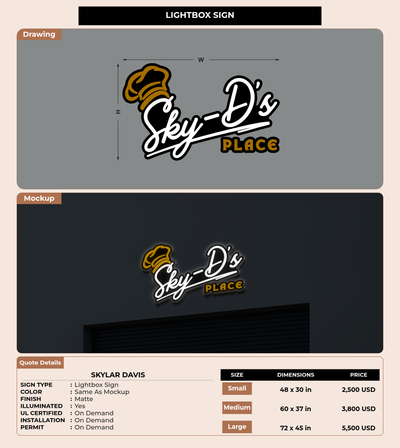 CUSTOM MOCKUP SIGN FOR Skylar Davis