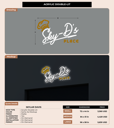 CUSTOM MOCKUP SIGN FOR Skylar Davis