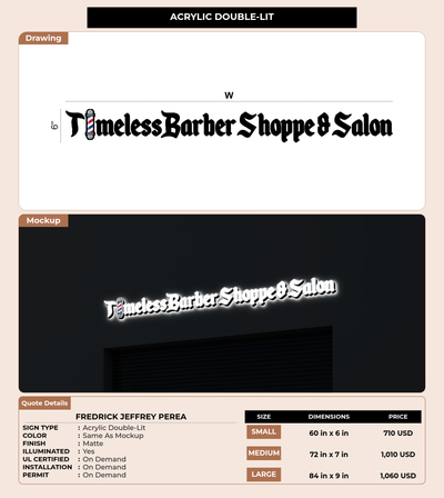 CUSTOM MOCKUP SIGN FOR Fredrick Jeffrey Perea