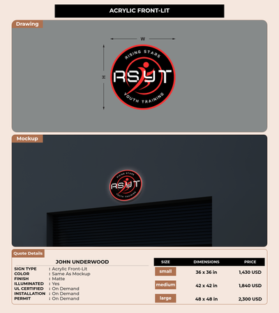 CUSTOM MOCKUP SIGN FOR John Underwood