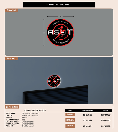 CUSTOM MOCKUP SIGN FOR John Underwood