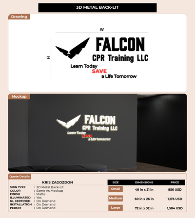 CUSTOM MOCKUP SIGN FOR Kris zagozdon