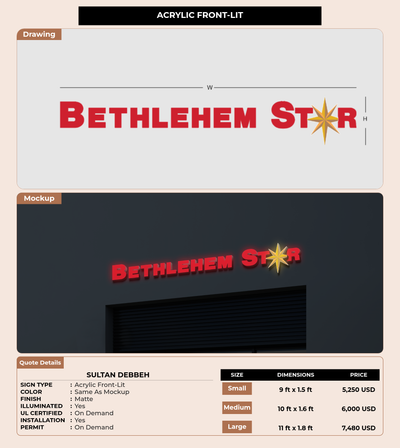 CUSTOM MOCKUP SIGN FOR Sultan Debbeh