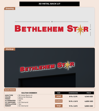 CUSTOM MOCKUP SIGN FOR Sultan Debbeh
