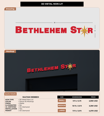 CUSTOM MOCKUP SIGN FOR Sultan Debbeh
