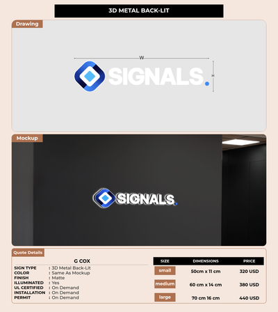 CUSTOM MOCKUP SIGN FOR g cox