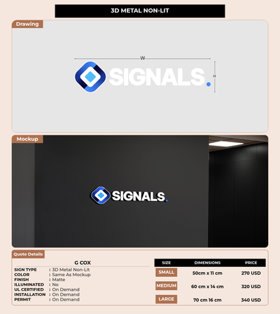 CUSTOM MOCKUP SIGN FOR g cox