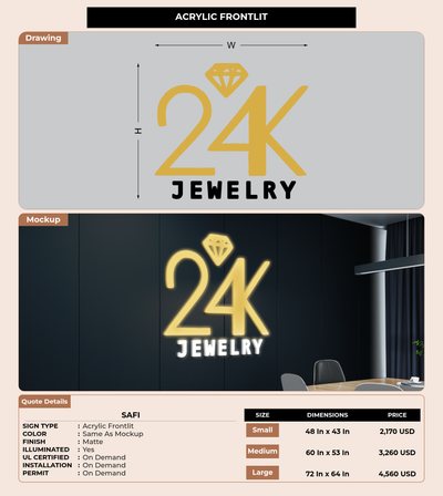 CUSTOM MOCKUP SIGN FOR Safi