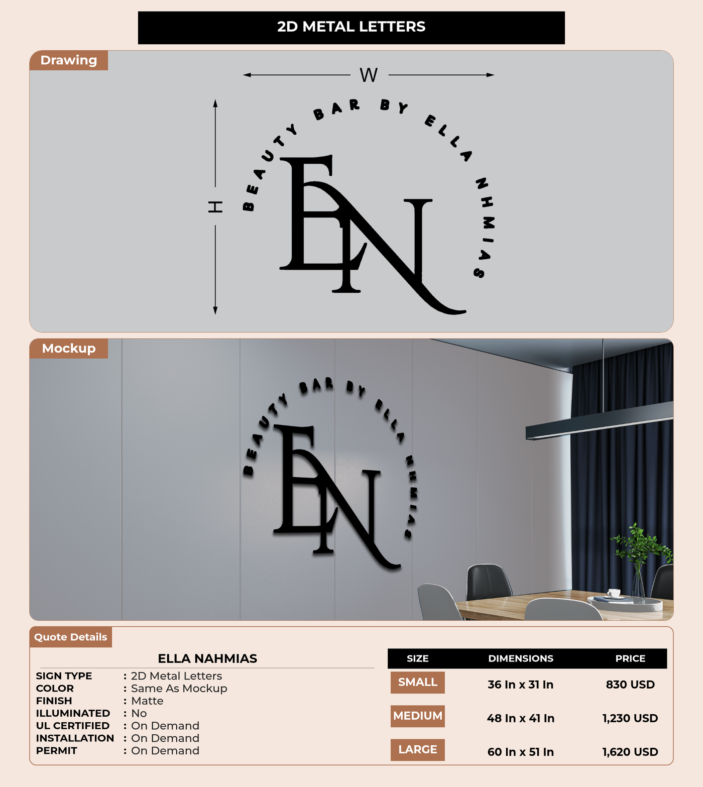 CUSTOM MOCKUP SIGN FOR Ella Nahmias