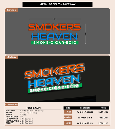 CUSTOM MOCKUP SIGN FOR Russ Dajani
