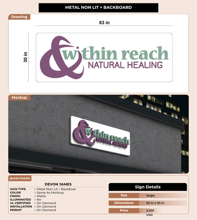CUSTOM MOCKUP SIGN FOR Devon James