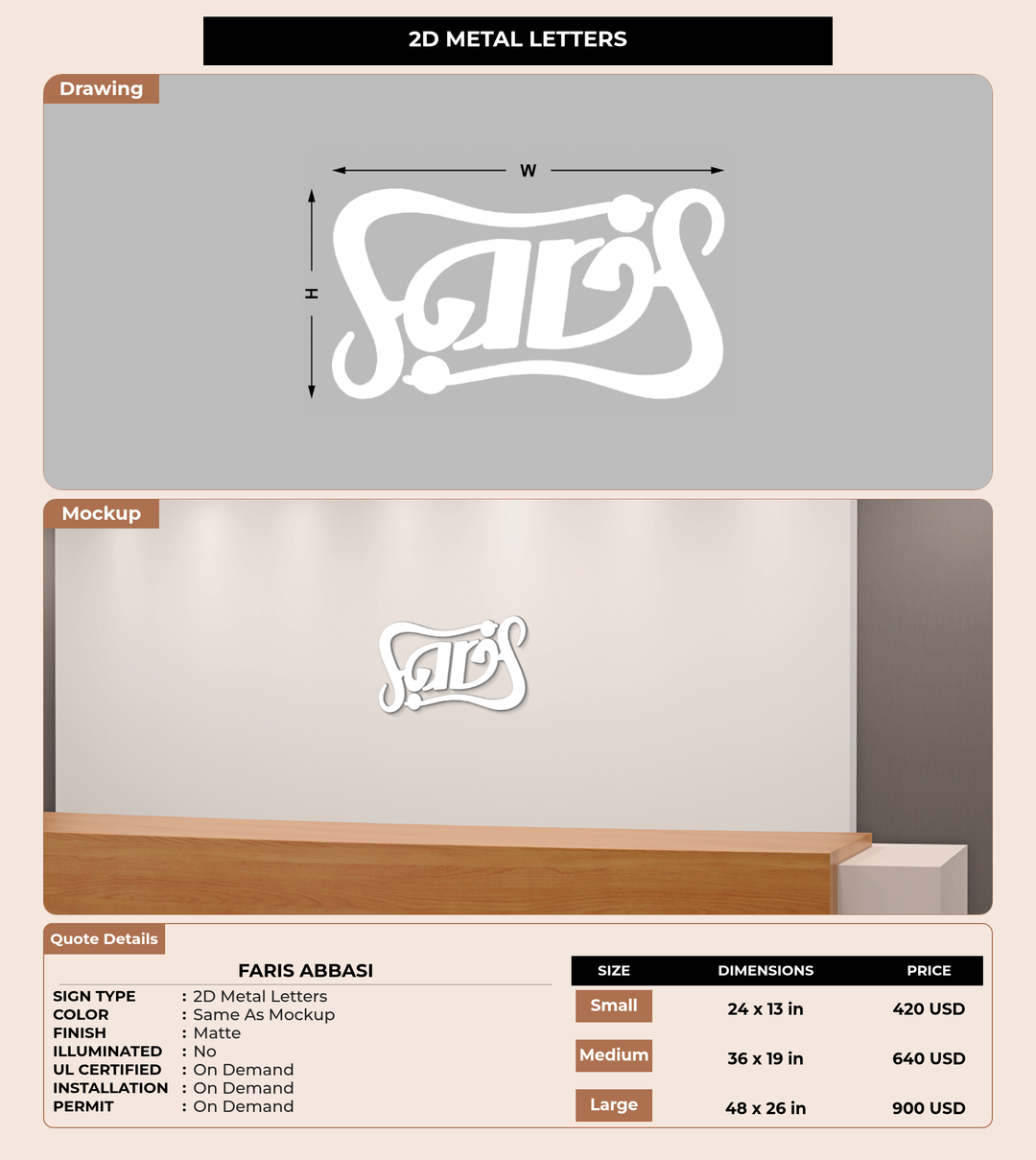 CUSTOM MOCKUP SIGN FOR Faris Abbasi