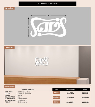 CUSTOM MOCKUP SIGN FOR Faris Abbasi