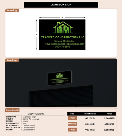 CUSTOM MOCKUP SIGN FOR Jed travers