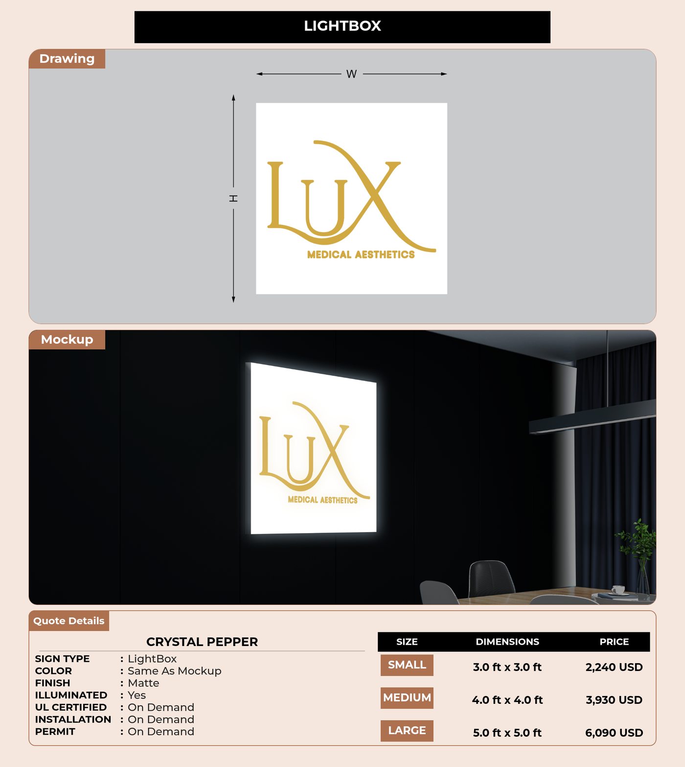 CUSTOM MOCKUP SIGN FOR Crystal Pepper