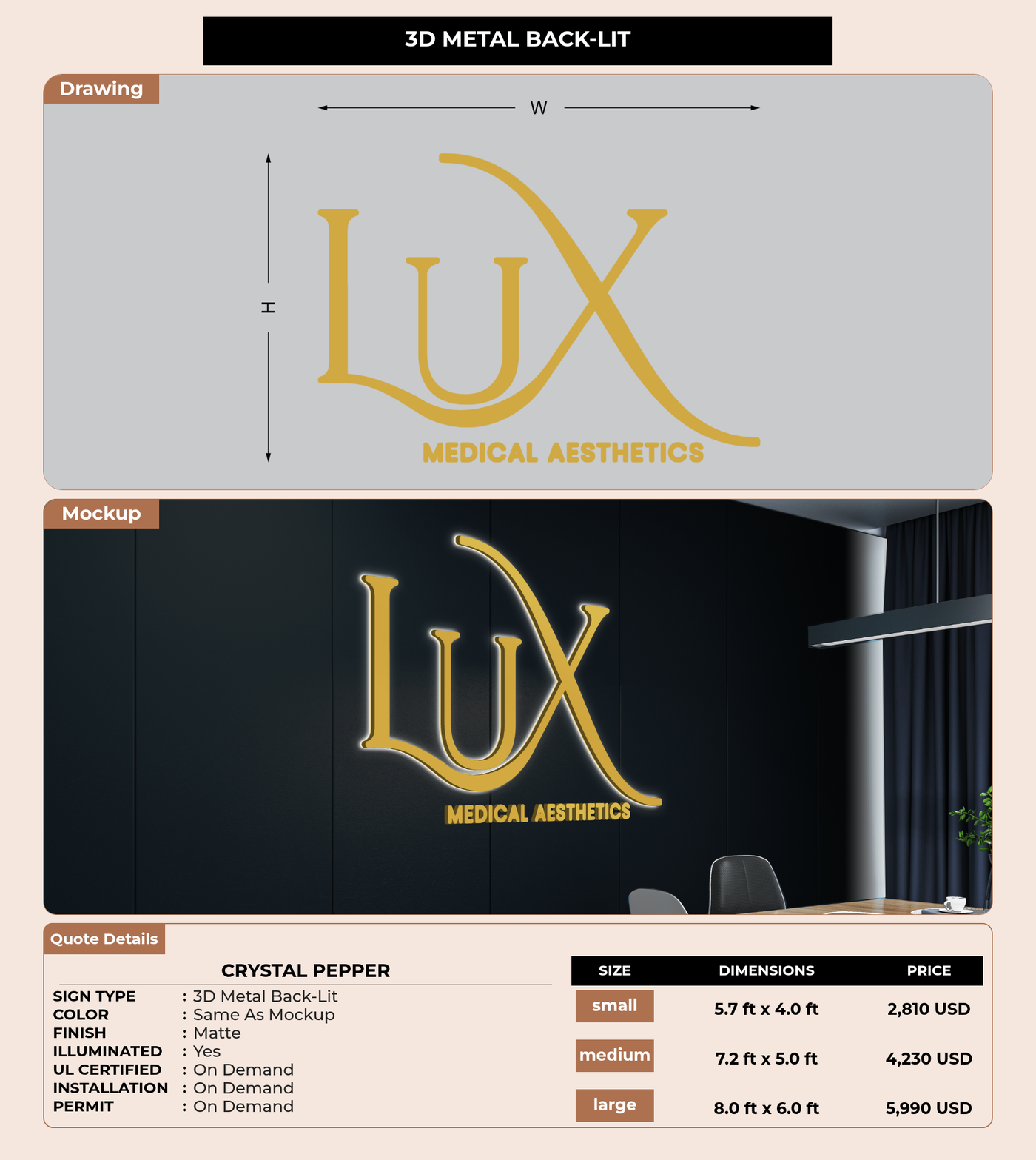 CUSTOM MOCKUP SIGN FOR Crystal Pepper