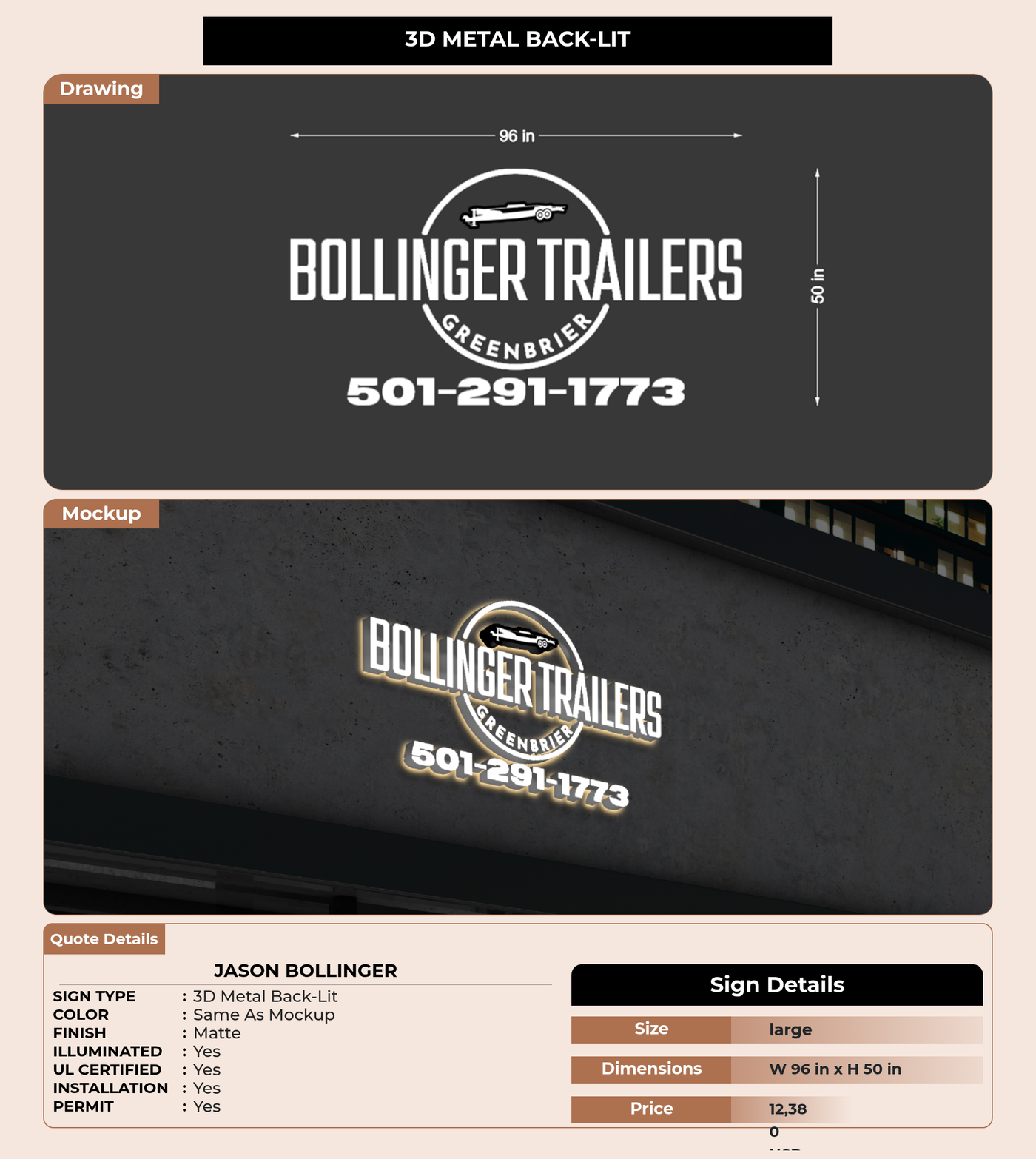 CUSTOM MOCKUP SIGN FOR Jason Bollinger