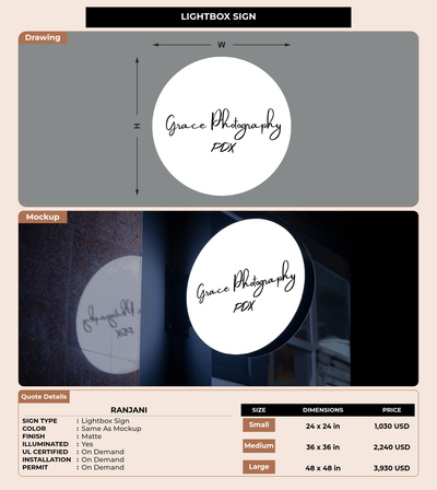 CUSTOM MOCKUP SIGN FOR Ranjani