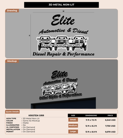 CUSTOM MOCKUP SIGN FOR Kristen Orr