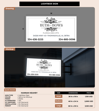 CUSTOM MOCKUP SIGN FOR Hannah Keahey