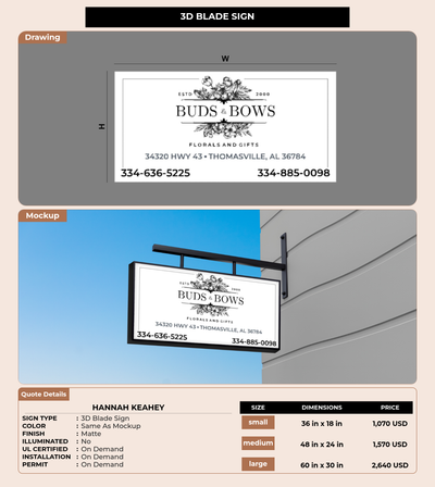 CUSTOM MOCKUP SIGN FOR Hannah Keahey