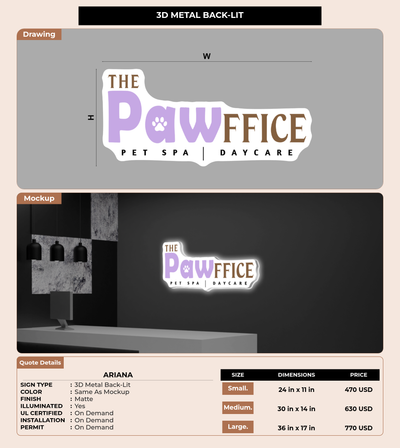 CUSTOM MOCKUP SIGN FOR Ariana