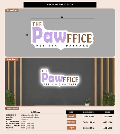 CUSTOM MOCKUP SIGN FOR Ariana