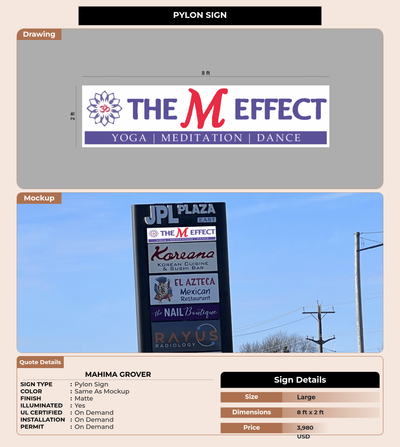 CUSTOM MOCKUP SIGN FOR mahima Grover